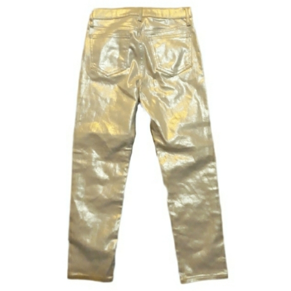 Gap Kids metallic gold jeans.  Size 10 - Picture 4 of 5